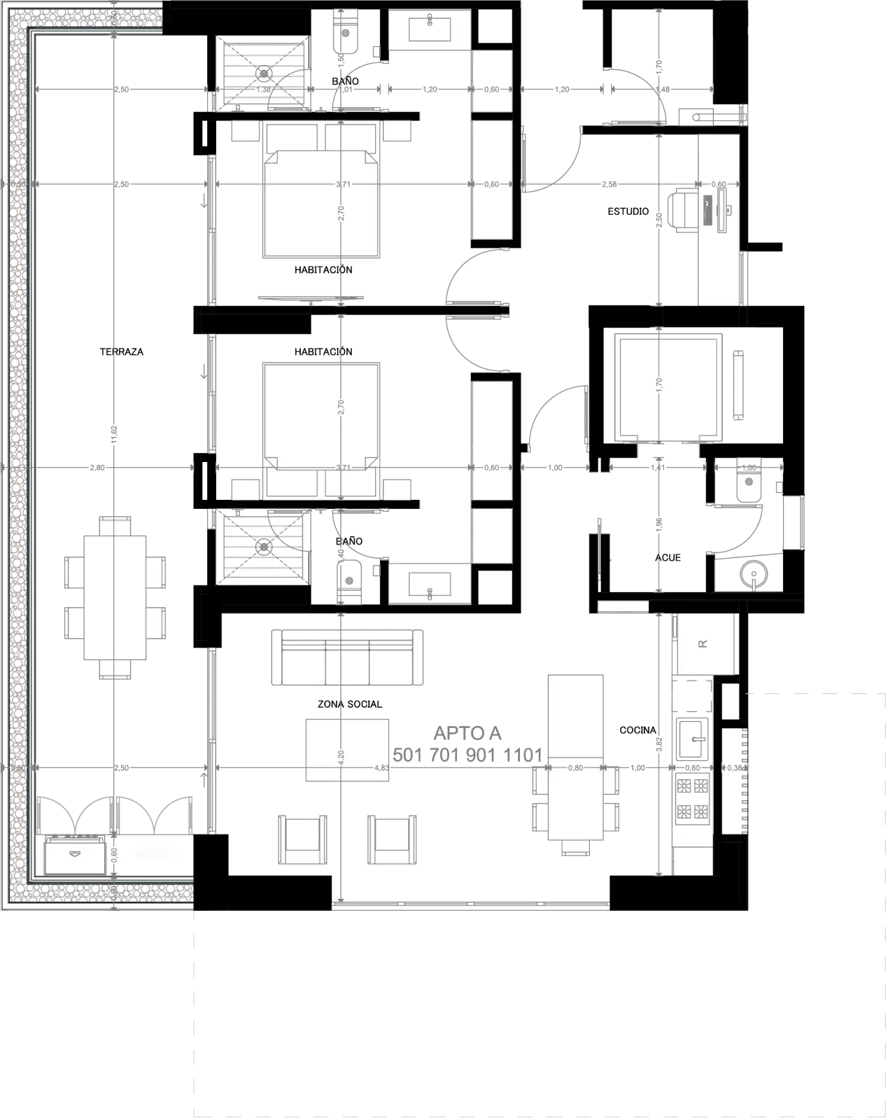 Planos Apto 701 Morph Lalinde