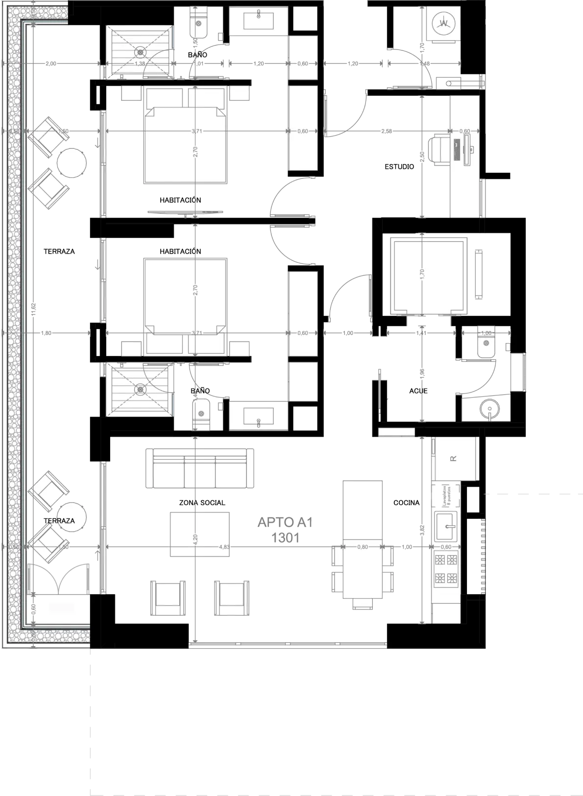 Planos Apto 1301 Morph Lalinde