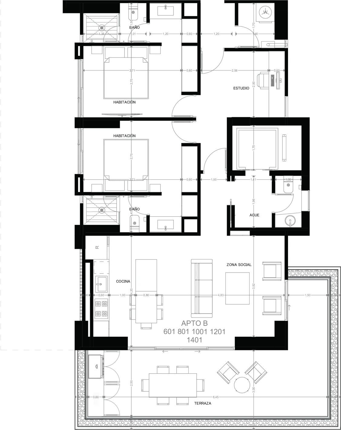 Planos Apto 801 Morph Lalinde